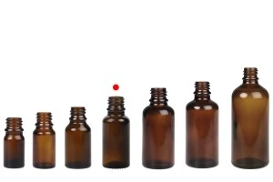 Flaconcino di vetro ambrato da 20 ml per oli essenziali con beccuccio PP18-6