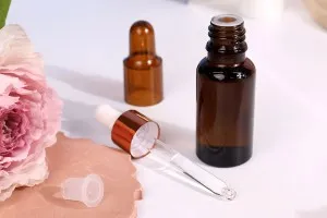30ml amber glass bottle for essential oils with PP18 mouth-3