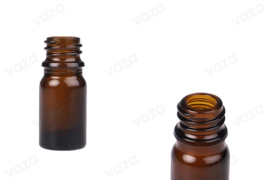 5ml amber glass bottle for essential oils with PP18 mouth 5ml amber glass bottle for essential oils with PP18 mouth-image_product