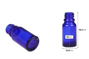 10ml blue glass bottle for essential oils with PP18 finish-2