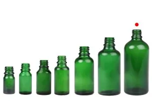 100ml green glass bottle for essential oils with PP18 mouth-9