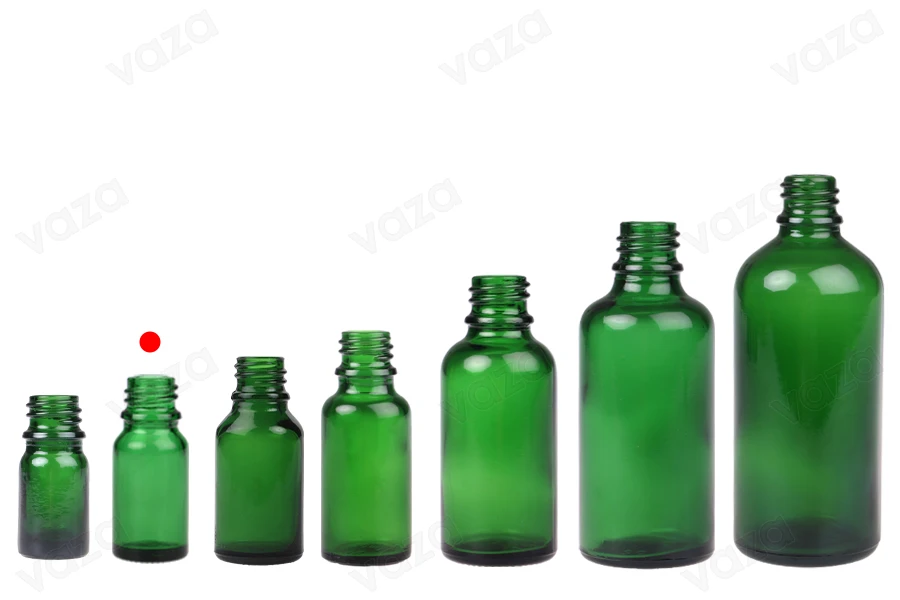 Flacon vert en verre pour huiles essentielles de 10 ml avec bouche PP18-εικόνα_σύνθεση