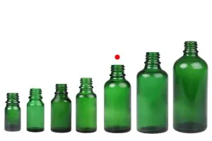 30ml green glass bottle for essential oils with PP18 mouth-9