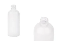 Γυάλινο μπουκαλάκι για αιθέρια έλαια 100 ml διάφανο αμμοβολής με στόμιο PP18 Γυάλινο μπουκαλάκι για αιθέρια έλαια 100 ml διάφανο αμμοβολής με στόμιο PP18