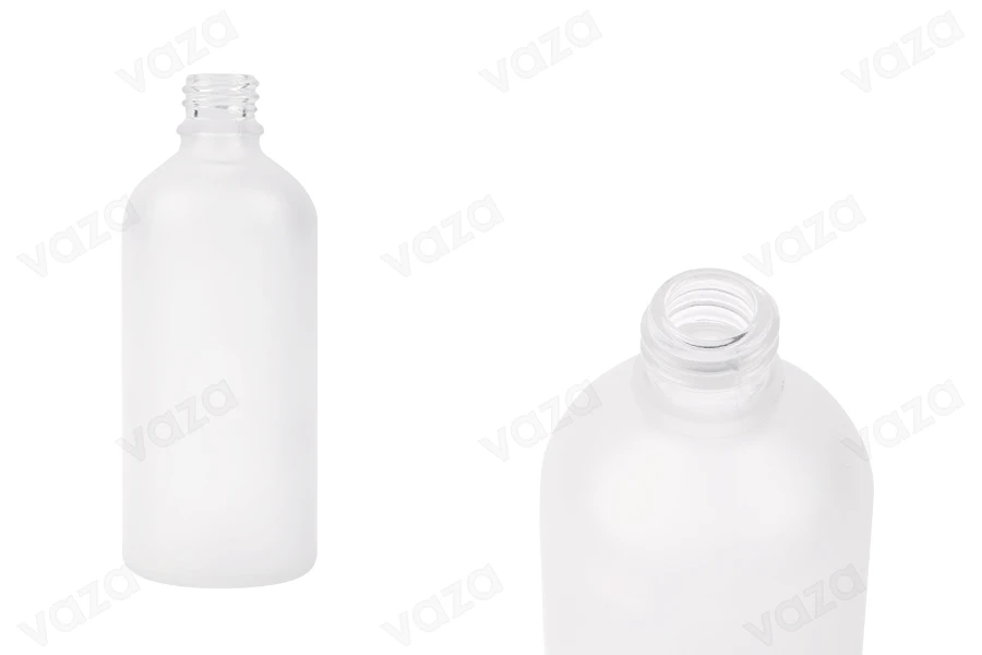 Clear frosted glass bottle 100 ml with PP18 neck for essential oils-image_product