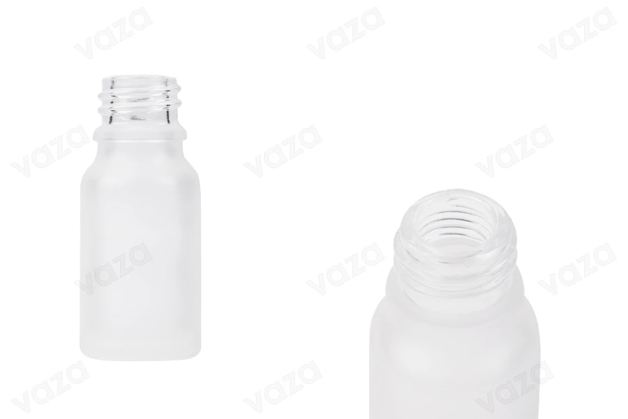 Γυάλινο μπουκαλάκι για αιθέρια έλαια 10 ml διάφανο αμμοβολής με στόμιο PP18 Γυάλινο μπουκαλάκι για αιθέρια έλαια 10 ml διάφανο αμμοβολής με στόμιο PP18-εικόνα_προϊοντική