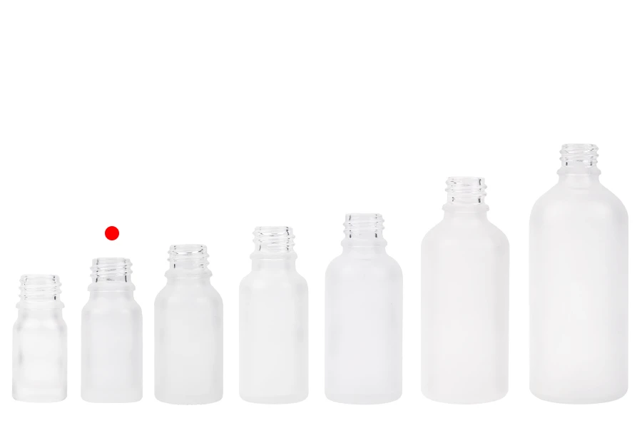 Γυάλινο μπουκαλάκι για αιθέρια έλαια 10 ml διάφανο αμμοβολής με στόμιο PP18 Γυάλινο μπουκαλάκι για αιθέρια έλαια 10 ml διάφανο αμμοβολής με στόμιο PP18