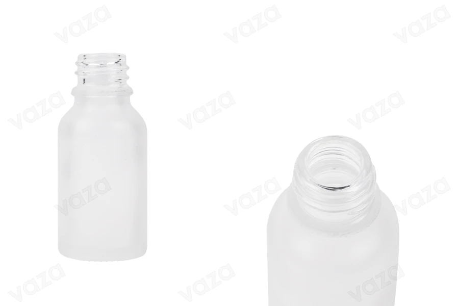 Γυάλινο μπουκαλάκι για αιθέρια έλαια 15 ml διάφανο αμμοβολής με στόμιο PP18 Γυάλινο μπουκαλάκι για αιθέρια έλαια 15 ml διάφανο αμμοβολής με στόμιο PP18-εικόνα_προϊοντική