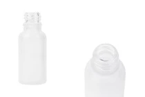 Γυάλινο μπουκαλάκι για αιθέρια έλαια 20 ml διάφανο αμμοβολής με στόμιο PP18 Γυάλινο μπουκαλάκι για αιθέρια έλαια 20 ml διάφανο αμμοβολής με στόμιο PP18