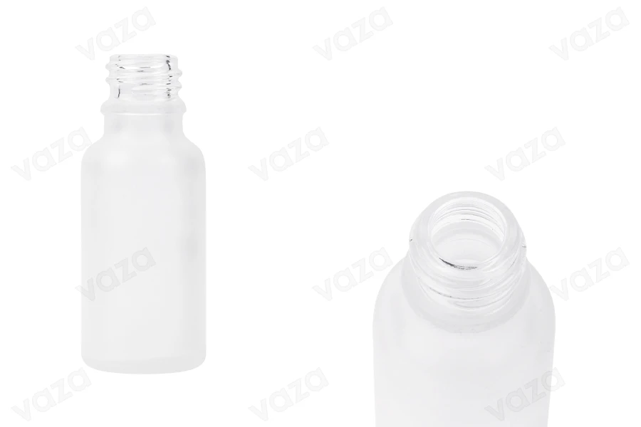 Γυάλινο μπουκαλάκι για αιθέρια έλαια 20 ml διάφανο αμμοβολής με στόμιο PP18 Γυάλινο μπουκαλάκι για αιθέρια έλαια 20 ml διάφανο αμμοβολής με στόμιο PP18-εικόνα_προϊοντική