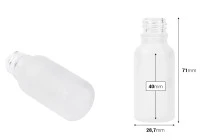 Γυάλινο μπουκαλάκι για αιθέρια έλαια 20 ml διάφανο αμμοβολής με στόμιο PP18 Γυάλινο μπουκαλάκι για αιθέρια έλαια 20 ml διάφανο αμμοβολής με στόμιο PP18