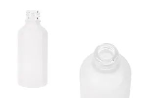 Γυάλινο μπουκαλάκι για αιθέρια έλαια 50 ml διάφανο αμμοβολής με στόμιο PP18