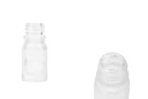 Γυάλινο μπουκαλάκι για αιθέρια έλαια 5 ml διάφανο αμμοβολής με στόμιο PP18 Γυάλινο μπουκαλάκι για αιθέρια έλαια 5 ml διάφανο αμμοβολής με στόμιο PP18