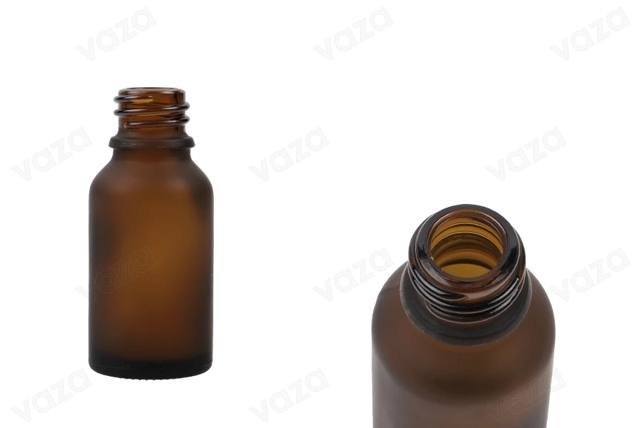 Braunglasflaschen 15ml für Ätherische Öle matt PP 18 Braunglasflaschen 15ml für Ätherische Öle matt PP 18-produktbild