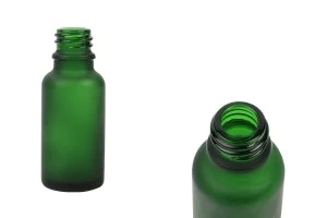 20ml green frosted glass bottle with PP18 finish for essential oils-1