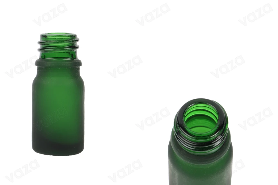 Γυάλινο μπουκαλάκι για αιθέρια έλαια 5 ml πράσινο αμμοβολής με στόμιο PP18 Γυάλινο μπουκαλάκι για αιθέρια έλαια 5 ml πράσινο αμμοβολής με στόμιο PP18-εικόνα_προϊοντική