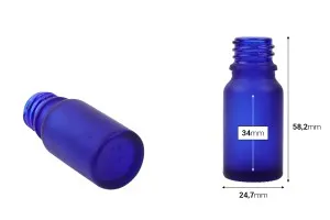 10ml blue frosted glass bottle with PP18 finish for essential oils-2