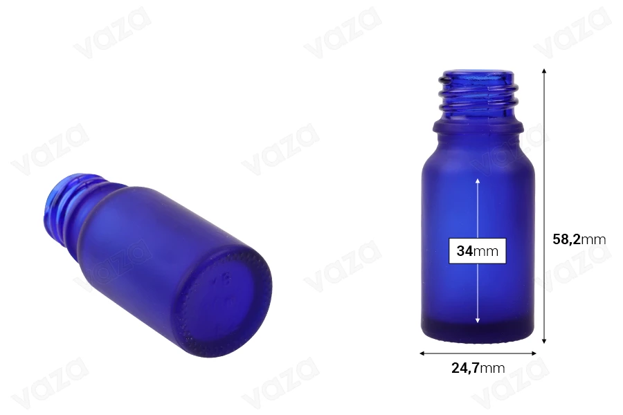 Γυάλινο μπουκαλάκι για αιθέρια έλαια 10 ml μπλε αμμοβολής με στόμιο PP18 Γυάλινο μπουκαλάκι για αιθέρια έλαια 10 ml μπλε αμμοβολής με στόμιο PP18-εικόνα_διαστάσεις