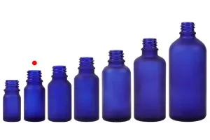 10ml blue frosted glass bottle with PP18 finish for essential oils-6