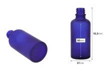 Γυάλινο μπουκαλάκι για αιθέρια έλαια 50 ml μπλε αμμοβολής με στόμιο PP18 Γυάλινο μπουκαλάκι για αιθέρια έλαια 50 ml μπλε αμμοβολής με στόμιο PP18