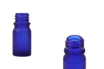 Γυάλινο μπουκαλάκι για αιθέρια έλαια 5 ml μπλε αμμοβολής με στόμιο PP18 Γυάλινο μπουκαλάκι για αιθέρια έλαια 5 ml μπλε αμμοβολής με στόμιο PP18
