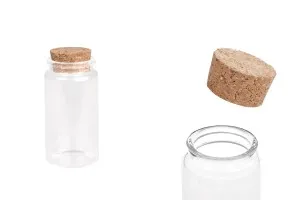 Flacon en verre à large ouverture avec bouchon en liège 47 x 90, de 120ml-1