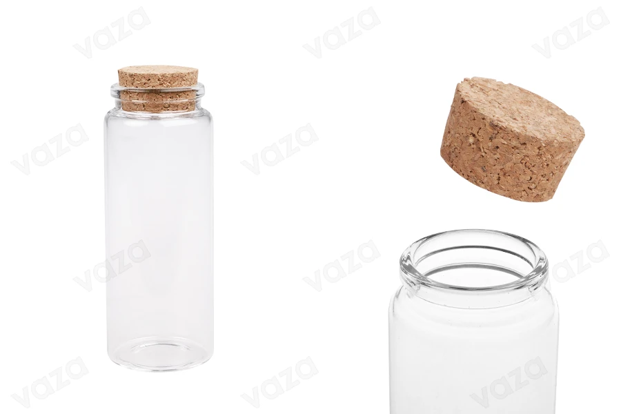 Γυάλινο μπουκαλάκι ευρύστομο με κωνικό φελλό 47x120, 150ml Γυάλινο μπουκαλάκι ευρύστομο με κωνικό φελλό 47x120, 150ml-εικόνα_προϊοντική