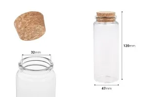 Flaconcino di vetro con collo largo e tappo di sughero conico, 47x90 mm, 120 ml.-2
