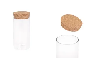 250ml glass candle jar with cork lid-1
