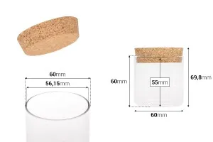 120ml glass candle jar with cork lid-2