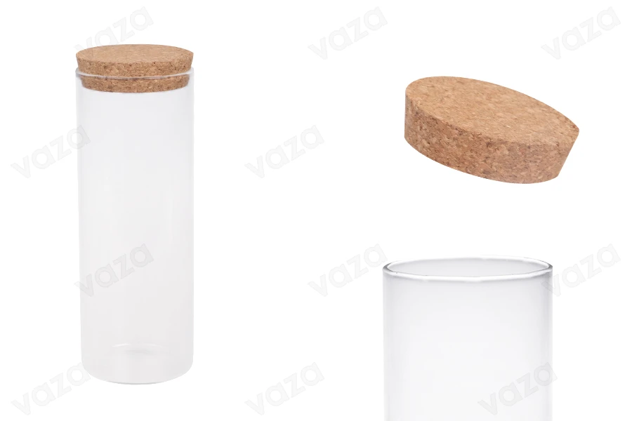 Βάζο γυάλινο 360 ml με φελλό για κεριά Βάζο γυάλινο 360 ml με φελλό για κεριά-εικόνα_προϊοντική