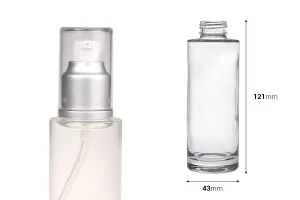 Γυάλινο διάφανο μπουκάλι 100ml με στόμιο PP 24, κατάλληλο για αμυγδαλέλαιο-2