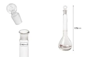 100ml measuring glass flask with glass stopper-2