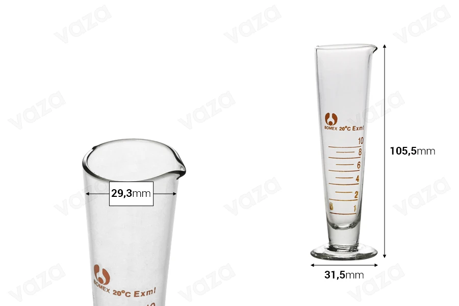 Ογκομετρικός κύλινδρος 10 ml γυάλινος Ογκομετρικός κύλινδρος 10 ml γυάλινος-εικόνα_διαστάσεις