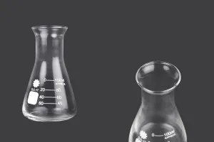 Beuta conica di vetro (Erlenmeyer) da 100 ml con indicazioni di volumetria-1