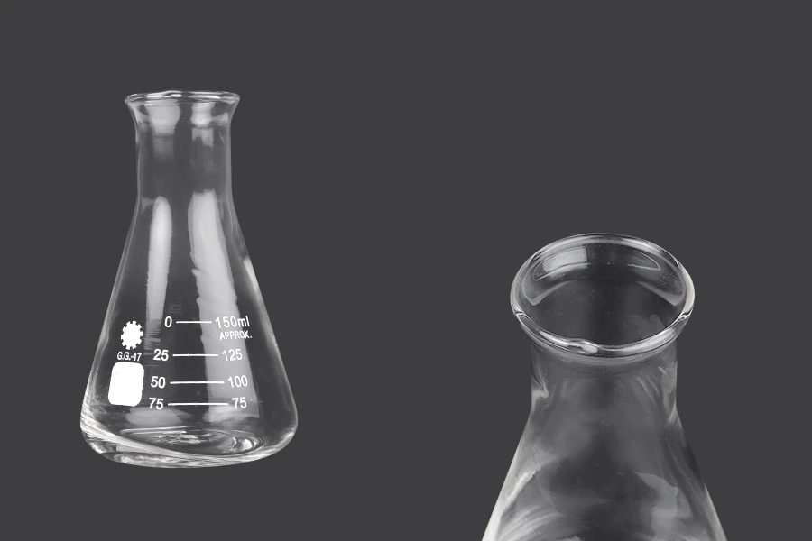 Γυάλινη κωνική φιάλη (Erlenmeyer) 150 ml με ενδείξεις ογκομέτρησης Γυάλινη κωνική φιάλη (Erlenmeyer) 150 ml με ενδείξεις ογκομέτρησης