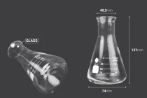 Γυάλινη κωνική φιάλη (Erlenmeyer) 150 ml με ενδείξεις ογκομέτρησης Γυάλινη κωνική φιάλη (Erlenmeyer) 150 ml με ενδείξεις ογκομέτρησης