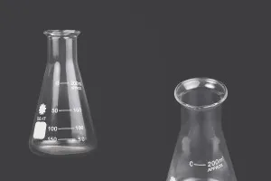 Beuta conica di vetro (Erlenmeyer) da 200 ml con indicazioni di volumetria-1