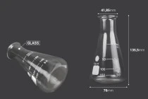 Γυάλινη κωνική φιάλη (Erlenmeyer) 200 ml με ενδείξεις ογκομέτρησης Γυάλινη κωνική φιάλη (Erlenmeyer) 200 ml με ενδείξεις ογκομέτρησης