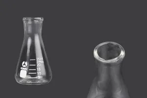 Beuta conica di vetro (Erlenmeyer) da 25 ml con indicazioni di volumetria-1