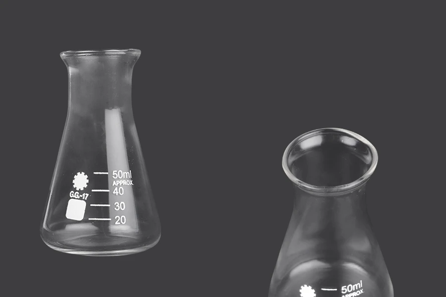 Γυάλινη κωνική φιάλη (Erlenmeyer) 50 ml με ενδείξεις ογκομέτρησης Γυάλινη κωνική φιάλη (Erlenmeyer) 50 ml με ενδείξεις ογκομέτρησης
