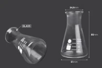 Γυάλινη κωνική φιάλη (Erlenmeyer) 50 ml με ενδείξεις ογκομέτρησης Γυάλινη κωνική φιάλη (Erlenmeyer) 50 ml με ενδείξεις ογκομέτρησης
