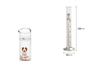 Cilindro graduato in vetro da 10 ml-2