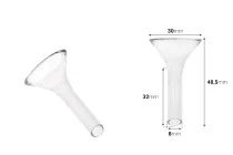 Χωνί γυάλινο - διάμετρος 30 mm (απόληξη 8 mm) Χωνί γυάλινο - διάμετρος 30 mm (απόληξη 8 mm)