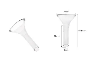Entonnoir en verre de diamètre 30 mm (extrémité 8 mm)-2