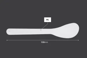 Σπάτουλα για κρέμα πλαστική (PE) λευκή 133 mm - 24 τμχ-2