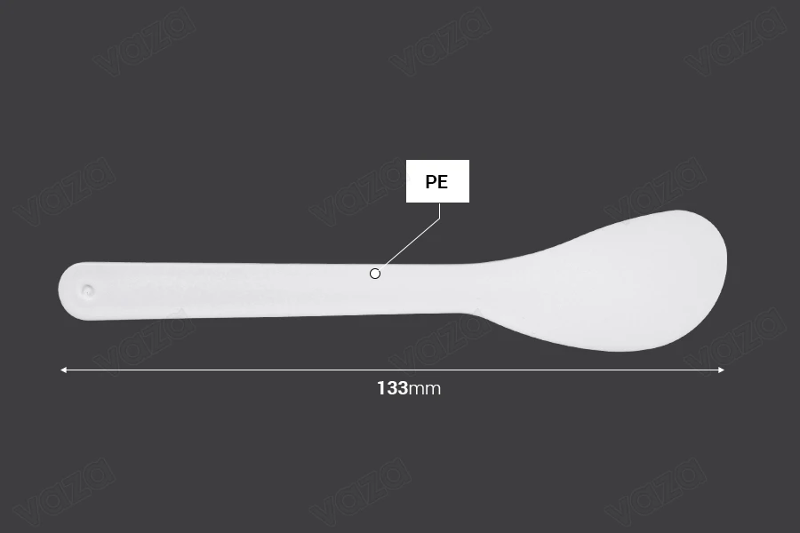 Spatula for cream plastic (PE) white 133 mm - 24 pcs-image_dimensions