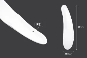 Σπάτουλα για κρέμα πλαστική (PE) λευκή 92 mm - 24 τμχ-2