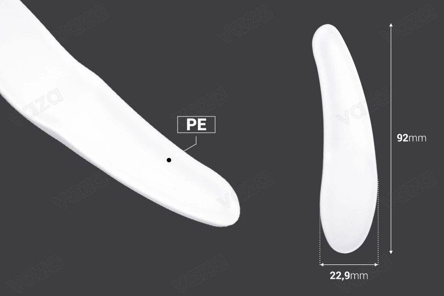 Spatula for cream plastic (PE) white 92 mm - 24 pcs-image_dimensions
