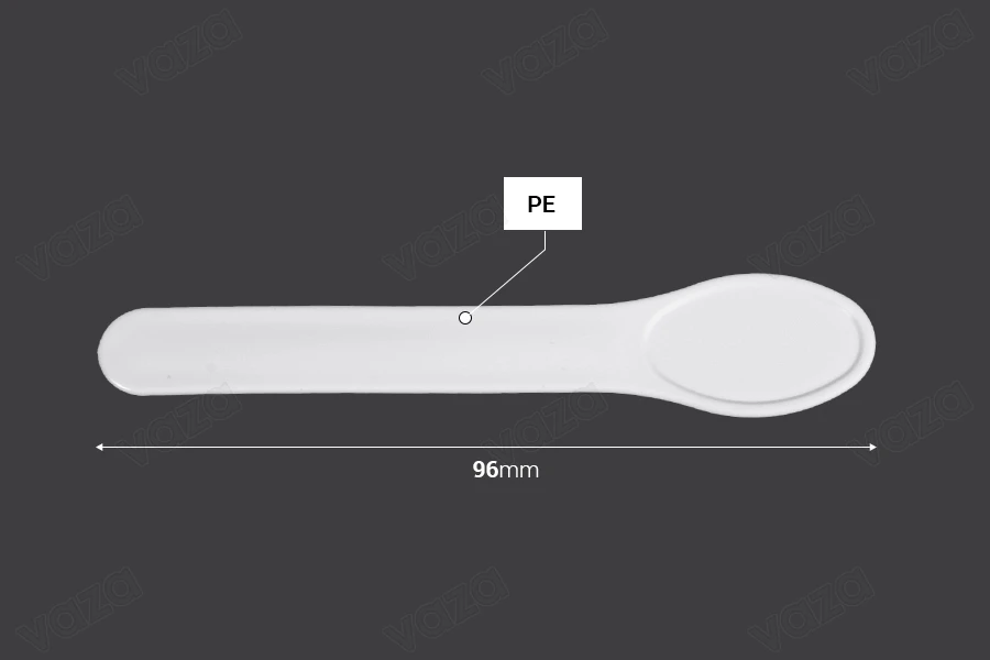 Spatula for cream plastic (PE) white 96 mm - 50 pcs-image_dimensions